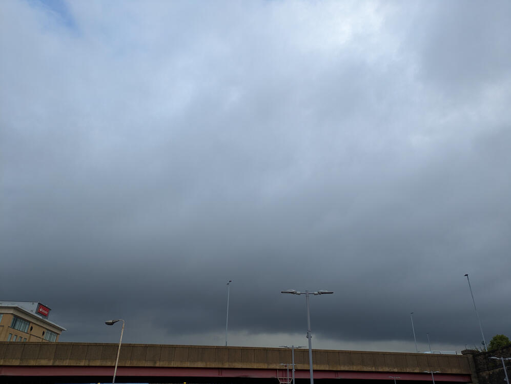 Rolling clouds in a grey sky, Bingley