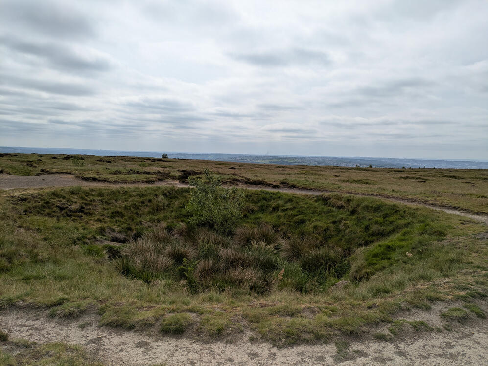 Bell pit on Baildon Moor above Bingley