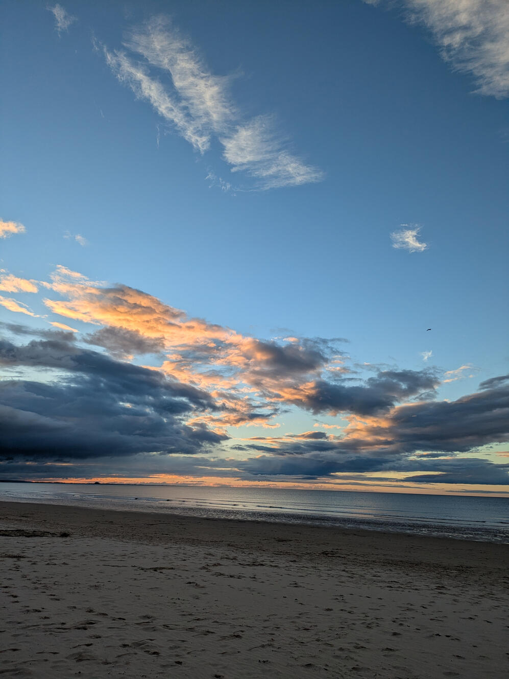Sunset on Bamburgh beach